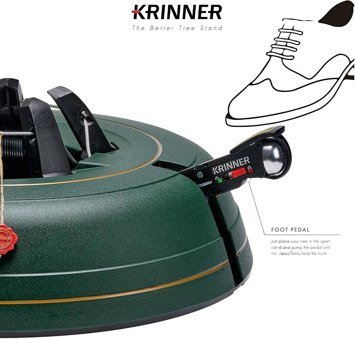 Krinner Single Cable Tree Stand Genie XXL Deluxe innovative – German Specialty Imports llc