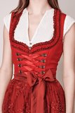 Nescha Festive Krueger Collection Dirndl  Red  60 cm or 23.622" and 27.559"or  70 cm - German Specialty Imports llc