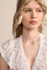 Saralena Krueger Dirndl Lace Blouse, V-neck, Ecru