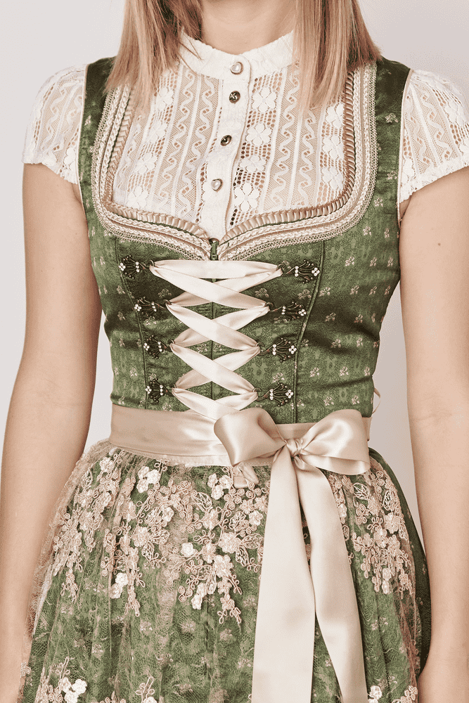 Krueger Dirndl Melike, dark green 60 cm skirt length Krueger Dirndl Melike, dark green 60 cm skirt length