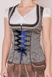 Item No. 415367-2-0008 Isi  Krueger  Trachten Mieder / Corsette / Corsage  Top  Zipper with lacing - German Specialty Imports llc
