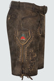 961864-0-0076 Black Forest / Schwarzwald  Krueger Leather pants with belt