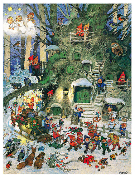 11571 Advents Calendar Lantern Walk with glitter – German