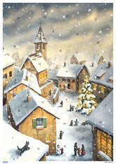 KORSCH VERLAG 20320-10515 Advent Calendar Snowy Village