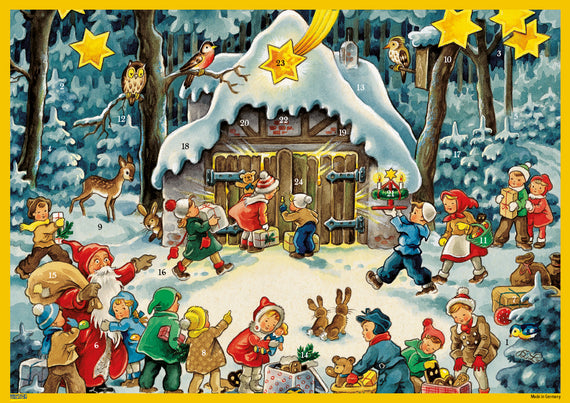 Korsch Verlag 20321-10101 Nostalgia  Advents Calendar Children at the Stable