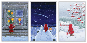 24125 -12468 Advents Calendar Card "God Jul" Lakeside Star - German Specialty Imports llc