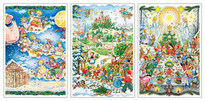 Copy of 24126-12474 Glitter Advent Calendar Card with Envelope Advent card  “Fairy Tales” Fairy Land - German Specialty Imports llc