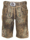 Hammerschmid Lederhose Lofer Men Trachten  Lederhosen Leather Pants, dark brown antique (Copy) - German Specialty Imports llc
