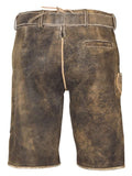 Hammerschmid Lederhose Lofer Men Trachten  Lederhosen Leather Pants, dark brown antique (Copy) - German Specialty Imports llc