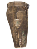 Hammerschmid Lederhose Lofer Men Trachten  Lederhosen Leather Pants, dark brown antique (Copy) - German Specialty Imports llc