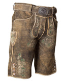Hammerschmid Lederhose Lofer Men Trachten  Lederhosen Leather Pants, dark brown antique (Copy) - German Specialty Imports llc