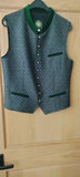 282285 Vest by Hammerschmid, DARK GREEN DESIGN ON DARK GREY