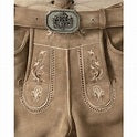 2328488 ISNY Hammerschmid Men Trachten  Lederhosen Leather Pants, beige  antique - German Specialty Imports llc