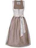 910170-020039 Modell: GY-9-Biebelried, fern and taupe , Midi 70 cm  skirt length Marjo Dirndl (Copy) - German Specialty Imports llc