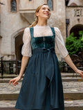 928370-020057 Modell: GY-11-Kirchham, petrol, 70 cm skirt length Marjo Dirndl - German Specialty Imports llc