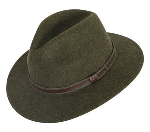 1113  Faustmann WOOL HAT  Oliv  Art.: 1113/1715  with Leather Band - German Specialty Imports llc