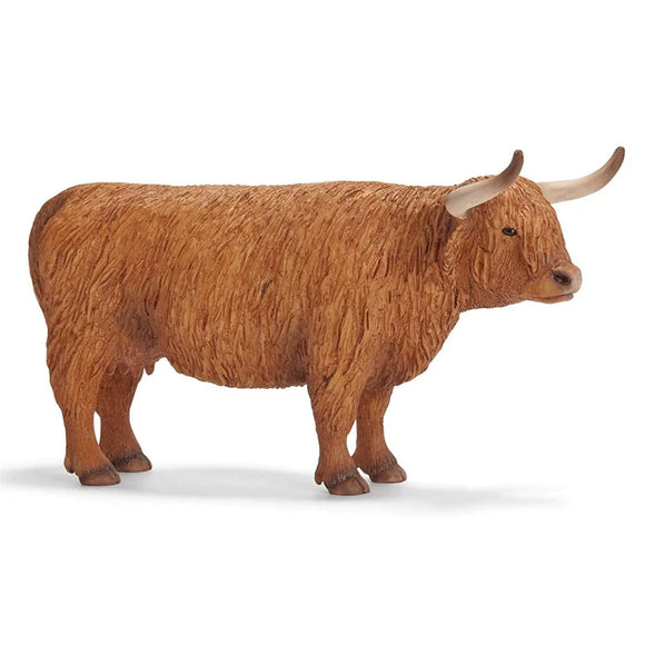 Copy of Hand Painted Schleich 13659 Scottish Highland Cow Play Figurine
