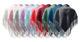 F 100,3 Silk Dirndl Scarf/Shawl with fringes  75 cm x 75 cm