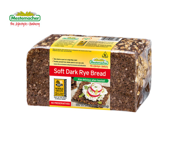 Mestermacher Soft Dark Rye  Bread