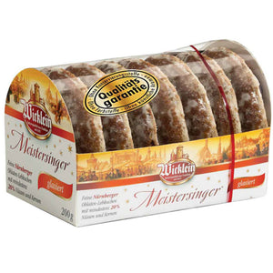 296574 Wicklein  Meistersinger Glazed Gingerbread Oblaten Cookies 20 % Nuts 7.05 oz - German Specialty Imports llc