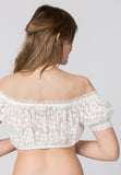 Katya Stockerpoint Carmen Style Lace Dirndl Blouse , on and off the shoulder