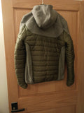 21071002 242-8602  Grey/ olive green Hammerschmid  Jacket with Hood