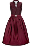 Lucille Stockerpoint Dirndl  75 cm in blue, green and burgundy red - German Specialty Imports llc