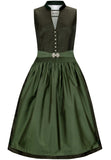 Lucille Stockerpoint Dirndl  75 cm in blue, green and burgundy red - German Specialty Imports llc