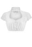Stockerpoint B-8058   Dirndl Blouse short lace  sleeves - German Specialty Imports llc