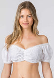 Georgette Stockerpoint Carmen Style Lace Dirndl Blouse , on and off the shoulder
