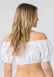 Georgette Stockerpoint Carmen Style Lace Dirndl Blouse , on and off the shoulder