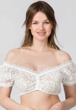 Katya Stockerpoint Carmen Style Lace Dirndl Blouse , on and off the shoulder