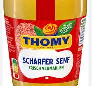 Thomy Scharfer Senf / hot Sharp Mustard in a jar 250ml