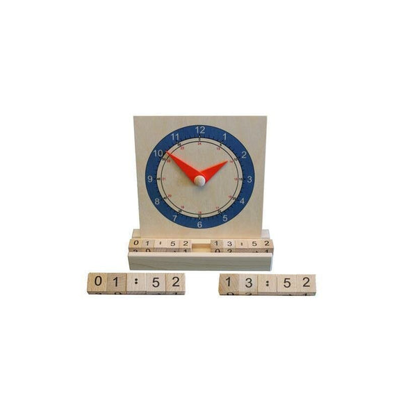 044/059  Dregeno / Ebert  Hand made Ore Mountain wooden 612117 Lernuhr / Learning clock