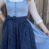 251 2084 Koflersee 2 pc HAMMERSCHMID  Dirndl  blue , skirt length  70 cm - German Specialty Imports llc