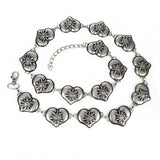 Trachten Dirndl  Metal  Belt Heart Design with Edelweiss - German Specialty Imports llc