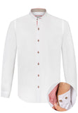 Raffa  White Stockerpoint Men Trachten Shirt with Standup collar and different colors in design - German Specialty Imports llc