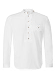 Rhenus2 White Stockerpoint Men Trachten Shirt with Standup collar
