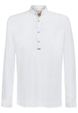 Valentin White Stockerpoint Men Trachten Shirt with Standup collar