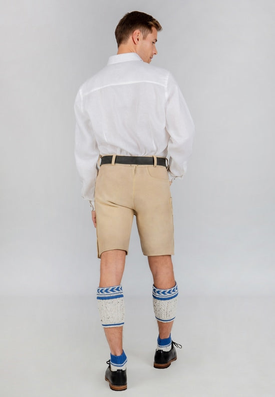 Vincent2  White Stockerpoint Men Trachten Shirt with Standup collar - German Specialty Imports llc