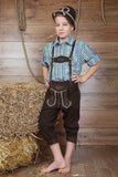 55809 Isar Trachten Children Trachten Knee length Leather Pants "Kniebund Lederhosen"  with Bone Buttons  in different colors