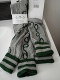4730-41 ST Luise Steiner Traditional Trachten Knee  Socks KNEE Socks  with green hand embroidery in the back of the socks
