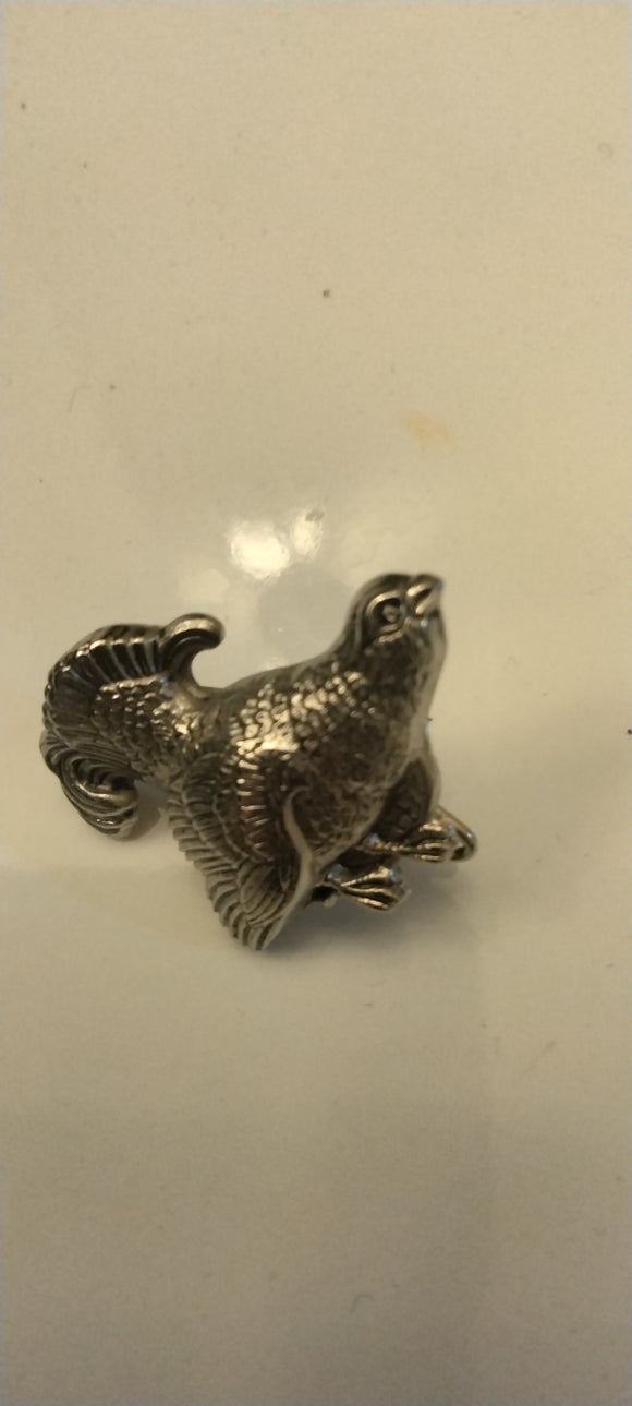 Hat pin Pewter bird Gouse