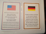 German and Amercan Anthem Card