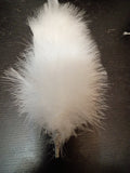 000812/ 00B297 Vorplattler white Feather with attached feather holder with Hubertus Deer design (Copy)