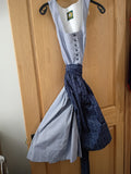 251 2084 - 40  Koflersee 2 pc HAMMERSCHMID  Dirndl  blue , skirt length  70 cm