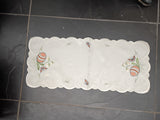 Chicken with golden bow and Easter Eggs  Scalloped-Edge Easter Doily in different Shapes and Sizes in Polyester