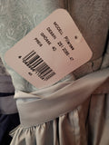 


Clothing tag with product details on a fabric background