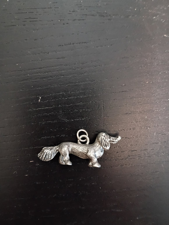 Pewter Dachshund pendent / Pin / broche