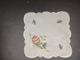 Chicken with golden bow and Easter Eggs  Scalloped-Edge Easter Doily in different Shapes and Sizes in Polyester
